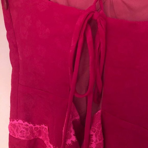 For Love & Lemons Fuschia Lace Slip Maxi EUC - Picture 6 of 8